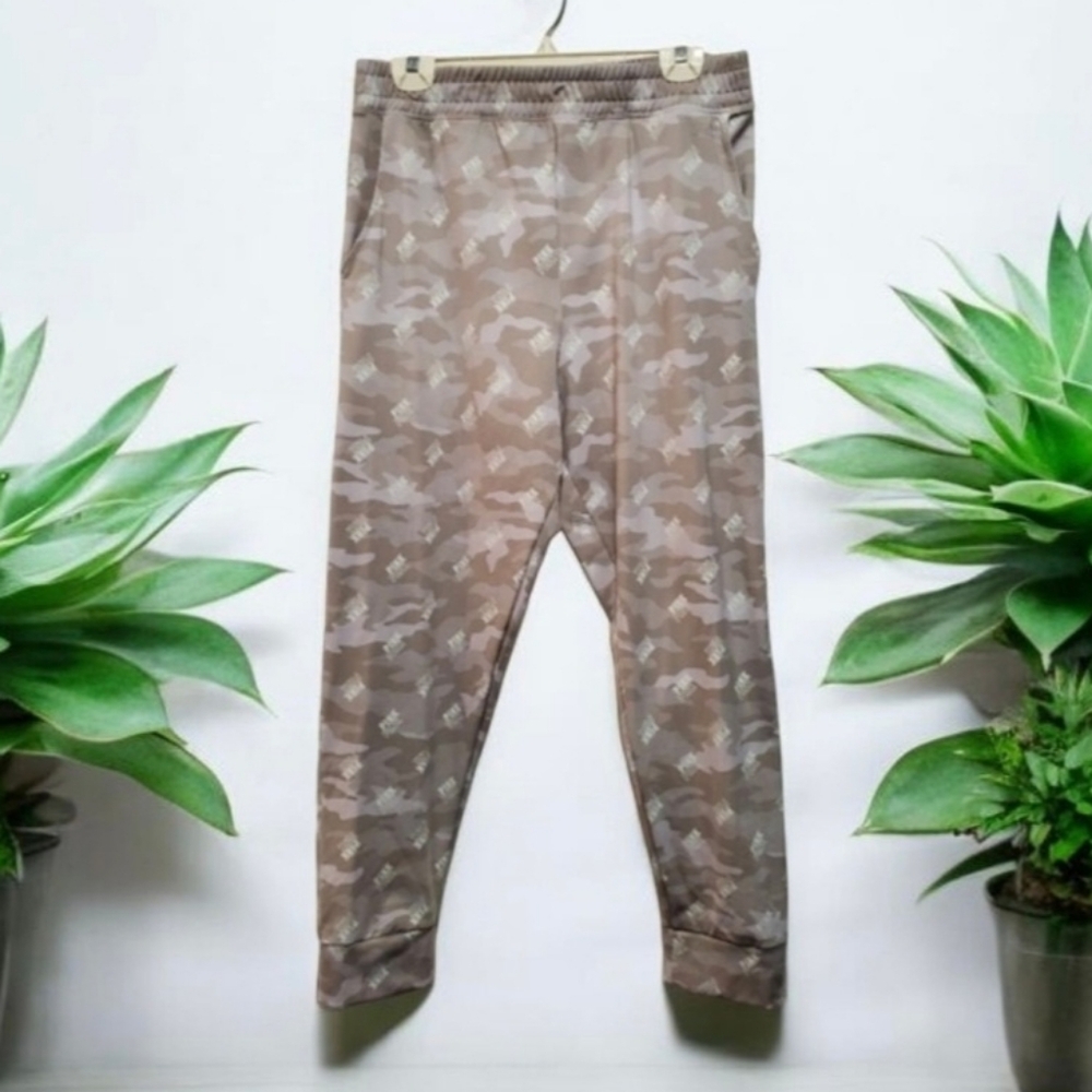 Victoria's Secret Pink Active High Waist Jogger Grey Logo Camo Print size XL